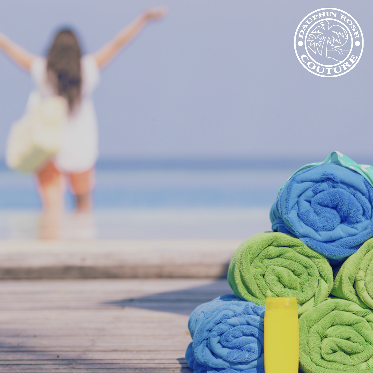 DAUPHIN ROSE COUTURE - WELLNESS BEACH TOWELS
