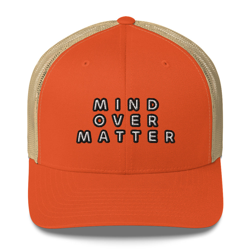 DAUPHIN_ROSE_COUTURE-retro-trucker-hat-rustic-orange-khaki-front-cancer fatigue research