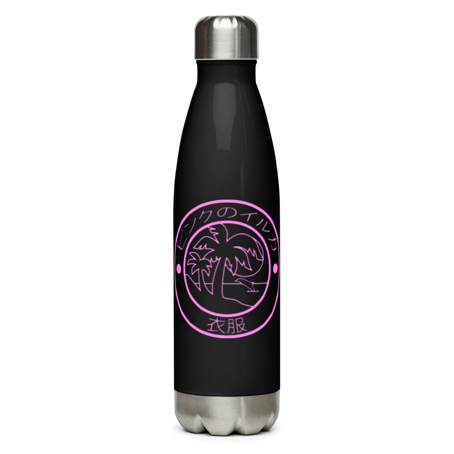 DAUPHIN_ROSE_COUTURE-stainless-steel-water-bottle-black-17oz-right-japanese shinsetsu