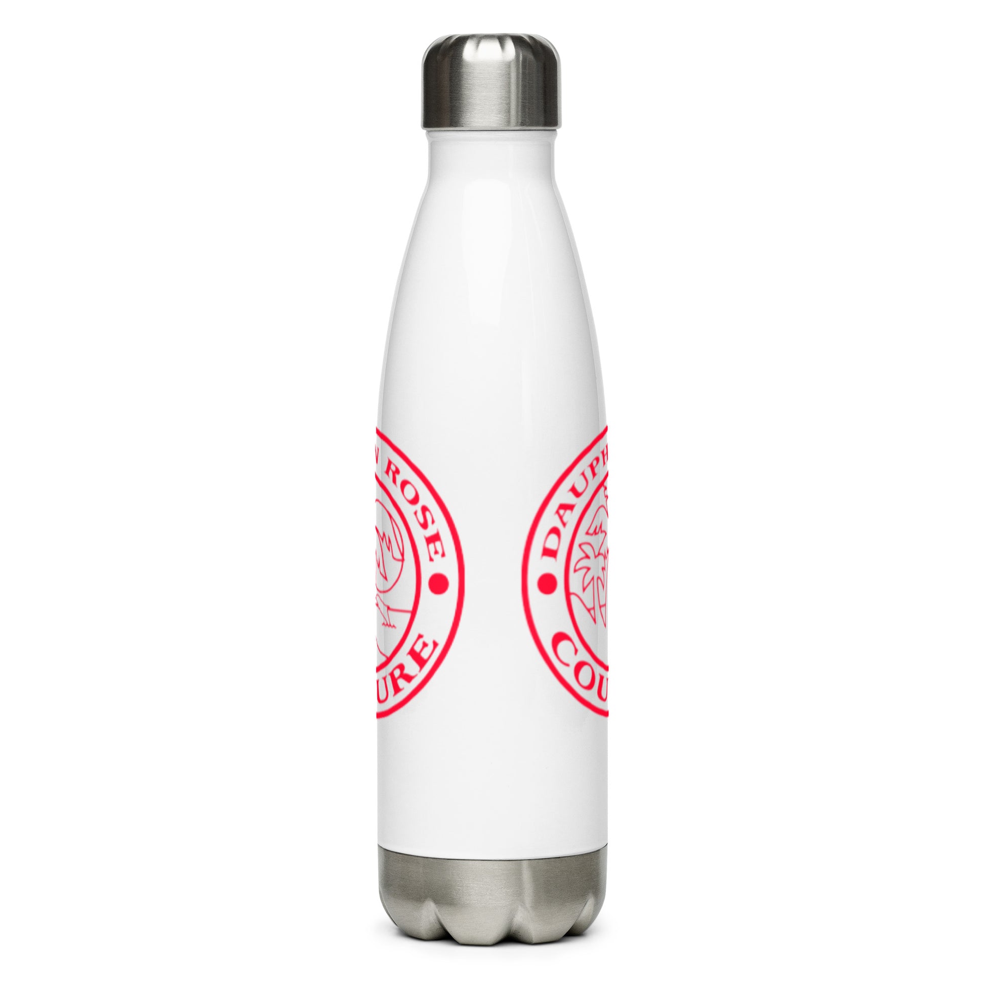 DAUPHIN_ROSE_COUTURE-stainless-steel-water-bottle-white-17oz-back-beach hydration