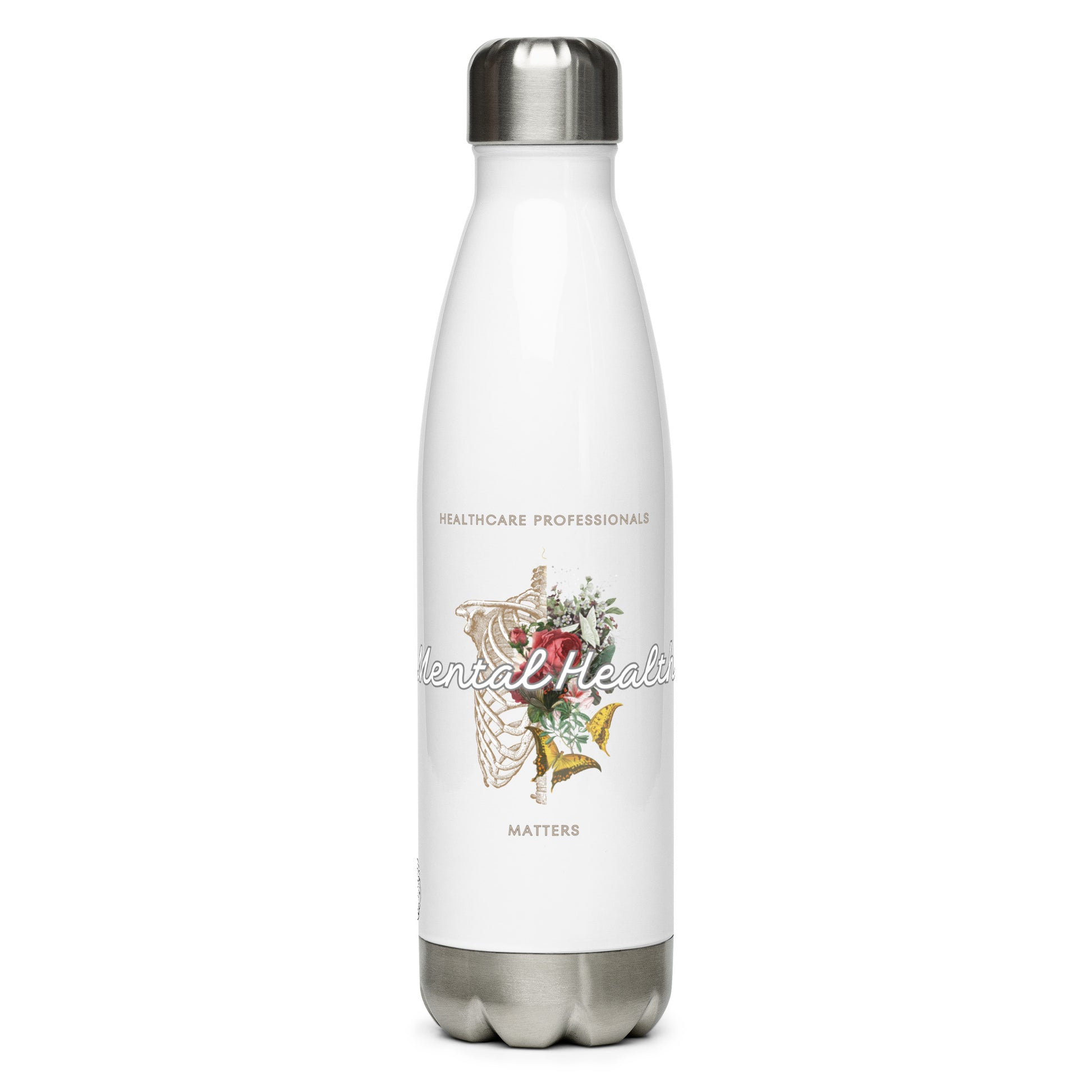 DAUPHIN_ROSE_COUTURE-stainless-steel-water-bottle-white-17oz-left - mental health