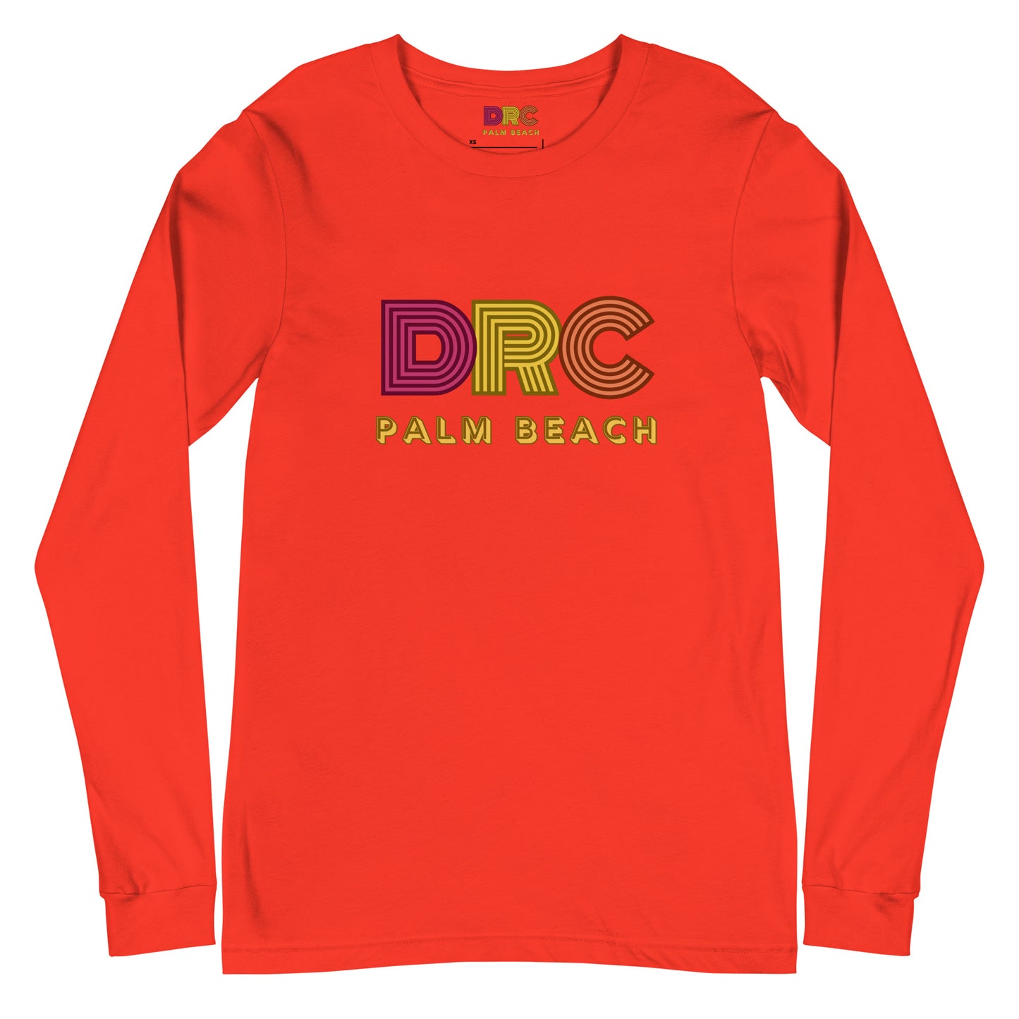 DAUPHIN_ROSE_COUTURE-unisex-long-sleeve-tee-poppy-front-florida beach apparel