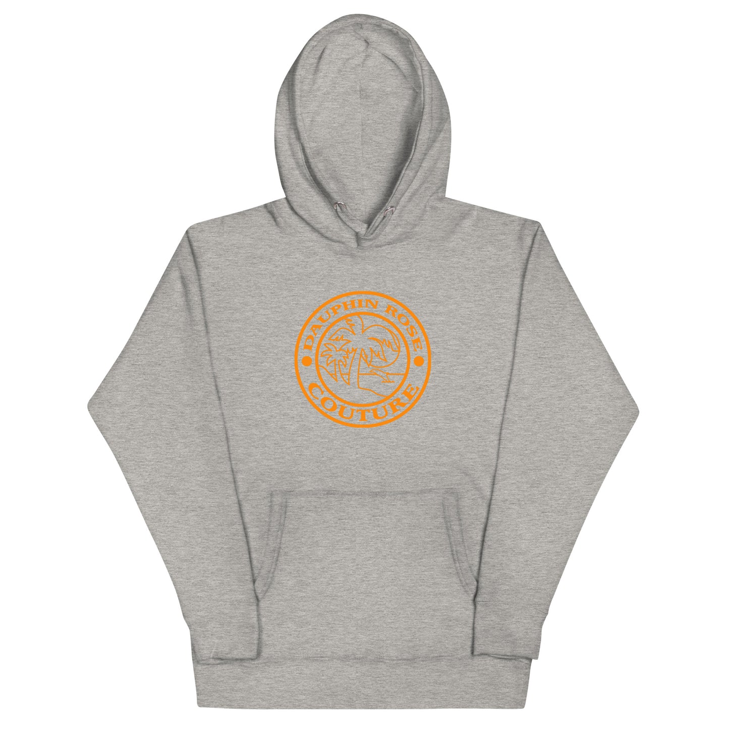 DAUPHIN_ROSE_COUTURE-unisex-premium-hoodie-carbon-grey-front-florida frost