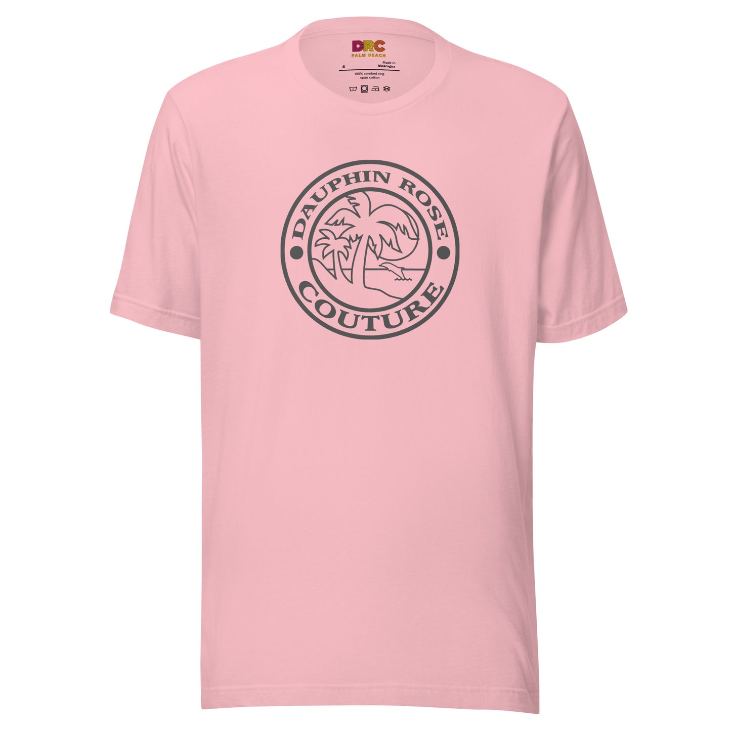 DAUPHIN_ROSE_COUTURE-unisex-staple-t-shirt-pink-front-fashion for charity