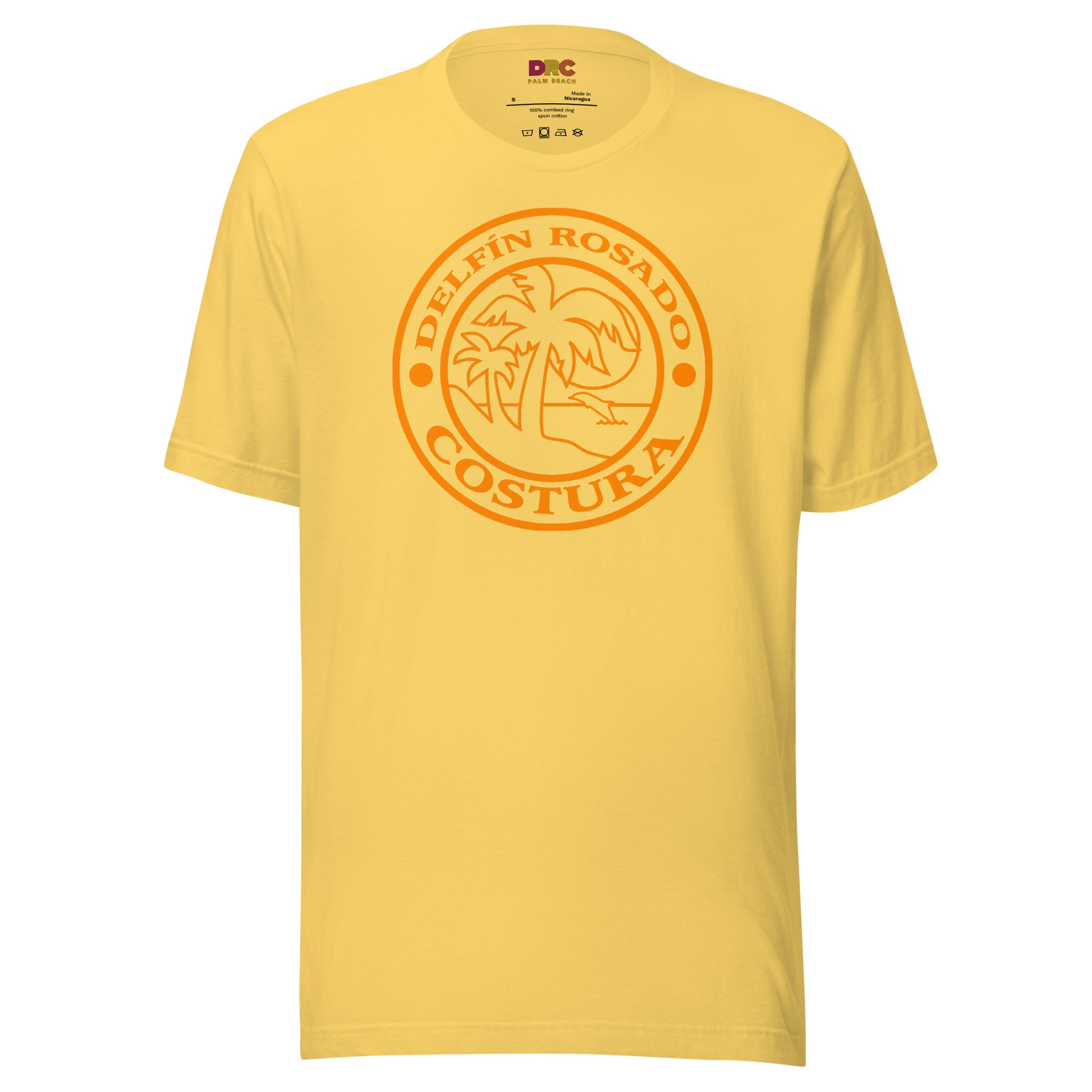 DAUPHIN_ROSE_COUTURE-unisex-staple-t-shirt-yellow-front-moda por una causa