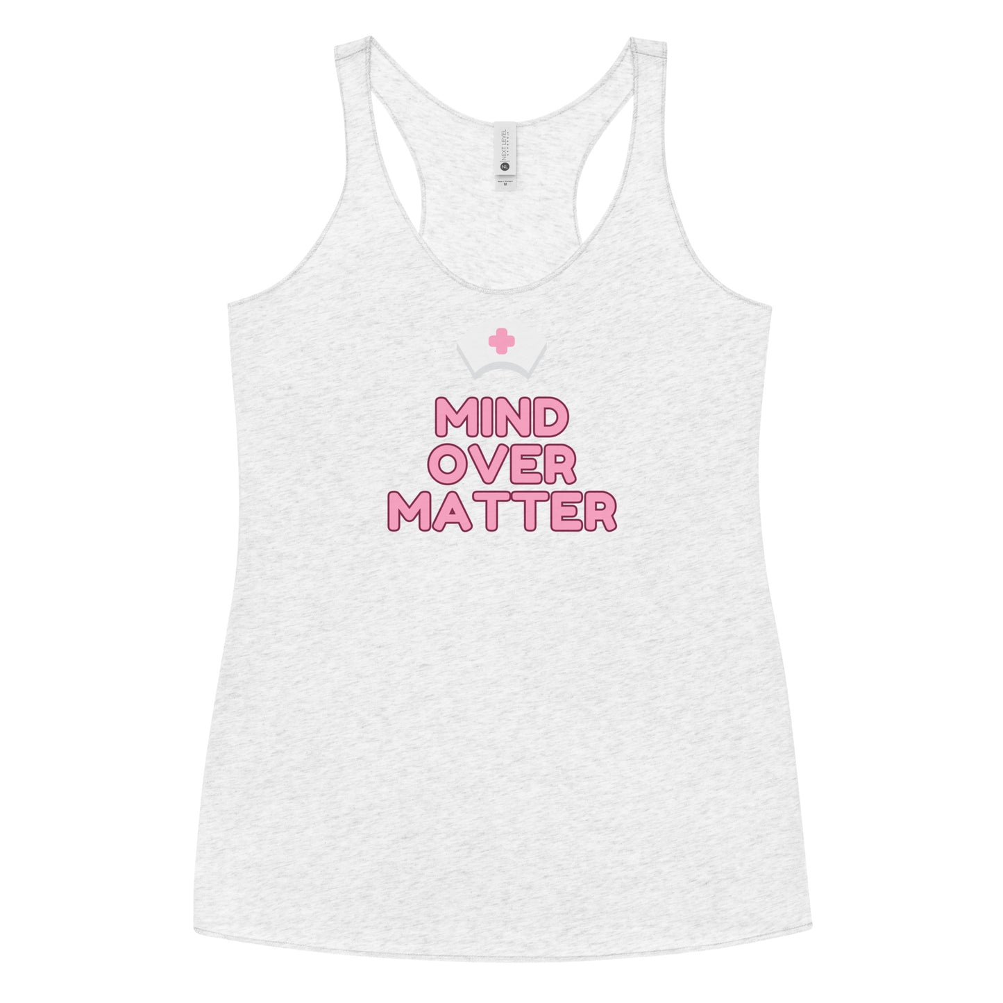 DAUPHIN_ROSE_COUTURE-womens-racerback-tank-top-heather-white-front-mental wellness