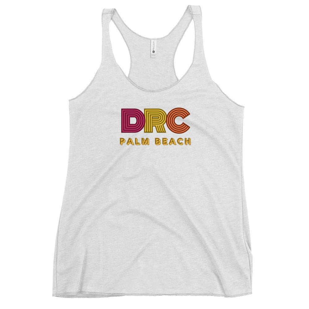 DAUPHIN_ROSE_COUTURE-womens-racerback-tank-top-heather-white-front-palm beach fitness