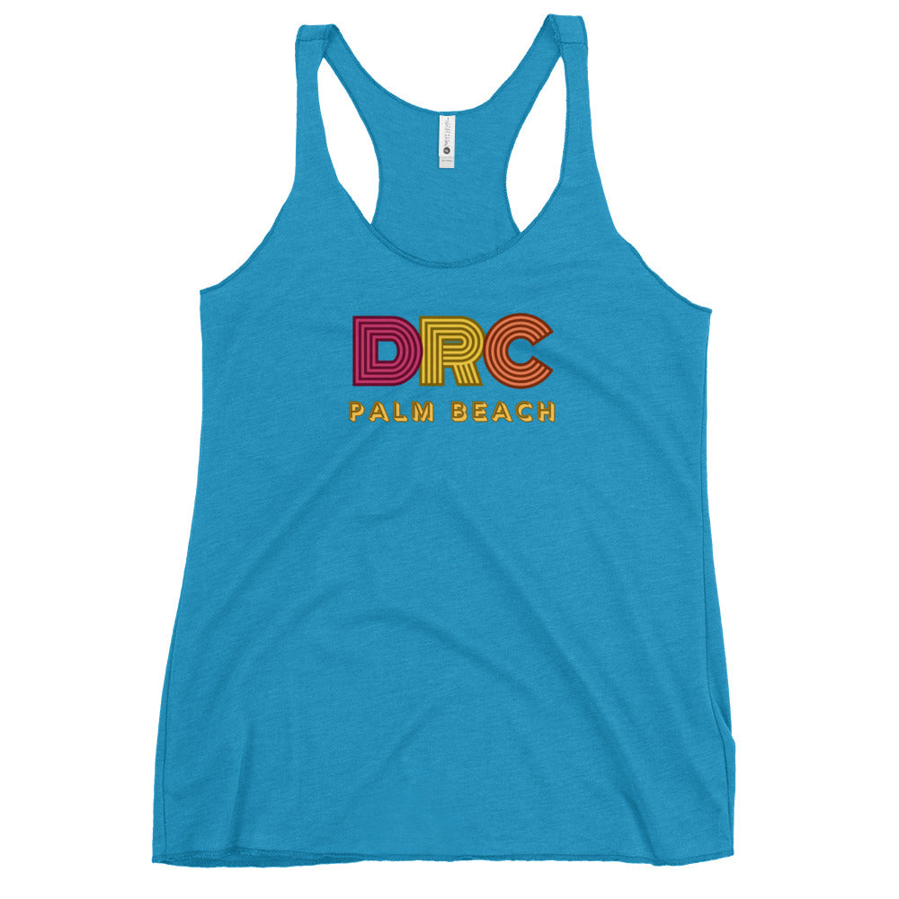 DAUPHIN_ROSE_COUTURE-womens-racerback-tank-top-vintage-turquoise-front-florida fitness