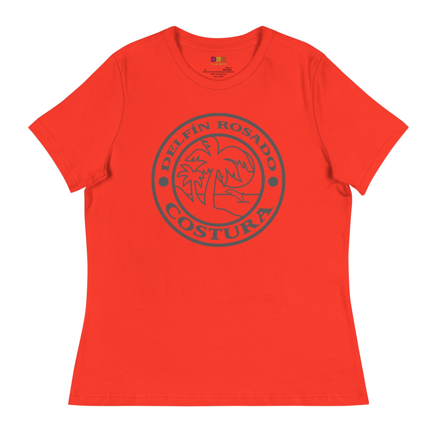 DAUPHIN_ROSE_COUTURE-womens-relaxed-t-shirt-poppy-front-florida costura