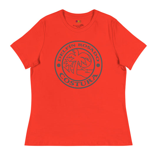 DAUPHIN_ROSE_COUTURE-womens-relaxed-t-shirt-poppy-front-florida costura