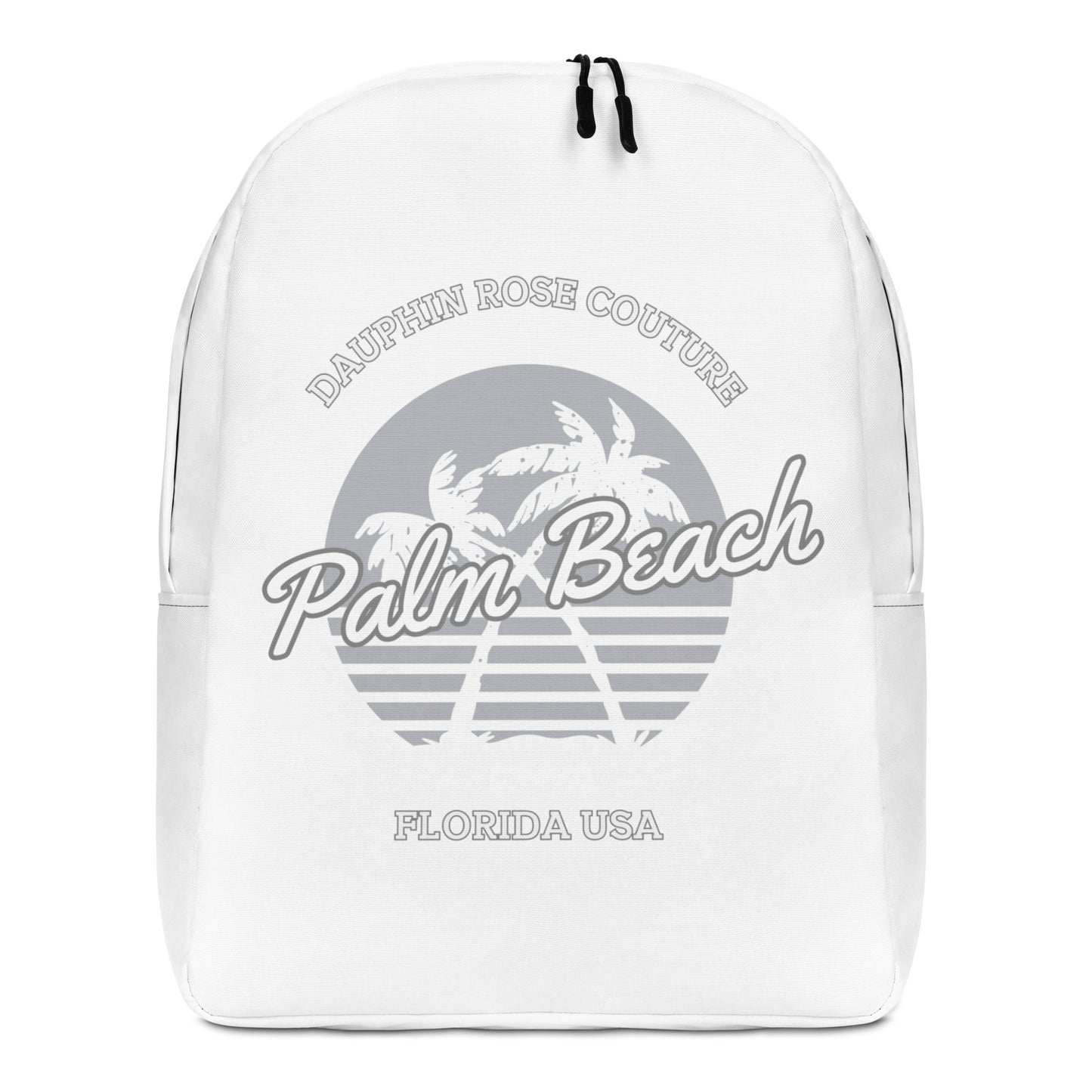 Dauphin Rose Couture-minimalist-backpack-white-front-florida must have