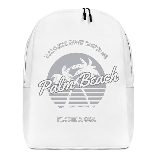 Dauphin Rose Couture-minimalist-backpack-white-front-florida must have