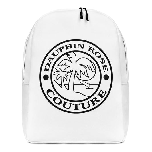 Dauphin Rose Couture-minimalist-backpack-white-front-florida must have