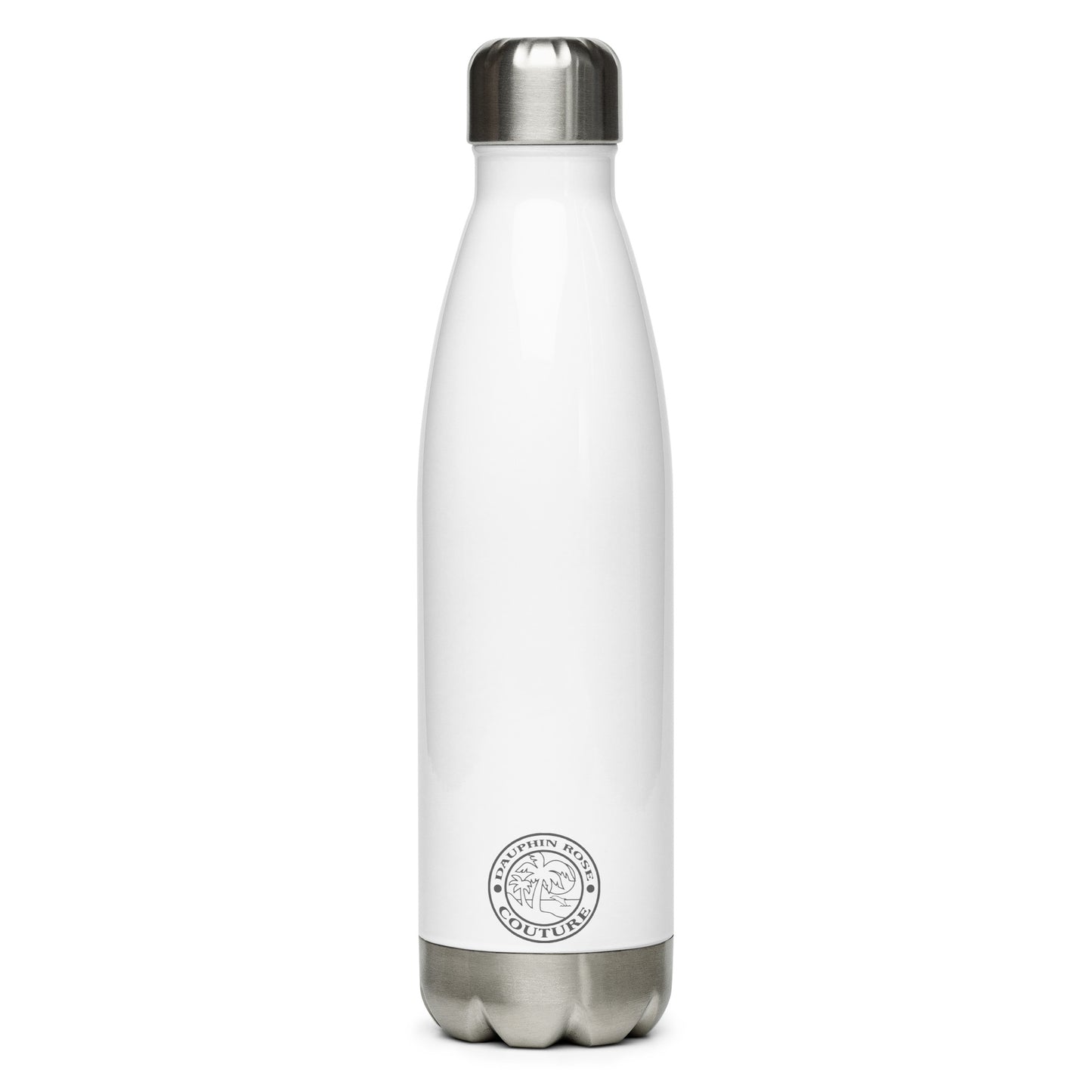 Dauphin Rose Couture-stainless-steel-water-bottle-white-17oz-left-near me