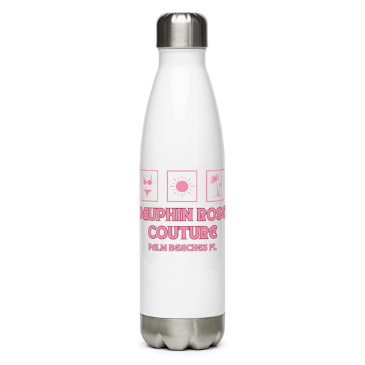 Dauphin Rose Couture-stainless-steel-water-bottle-white-17oz-right-near me