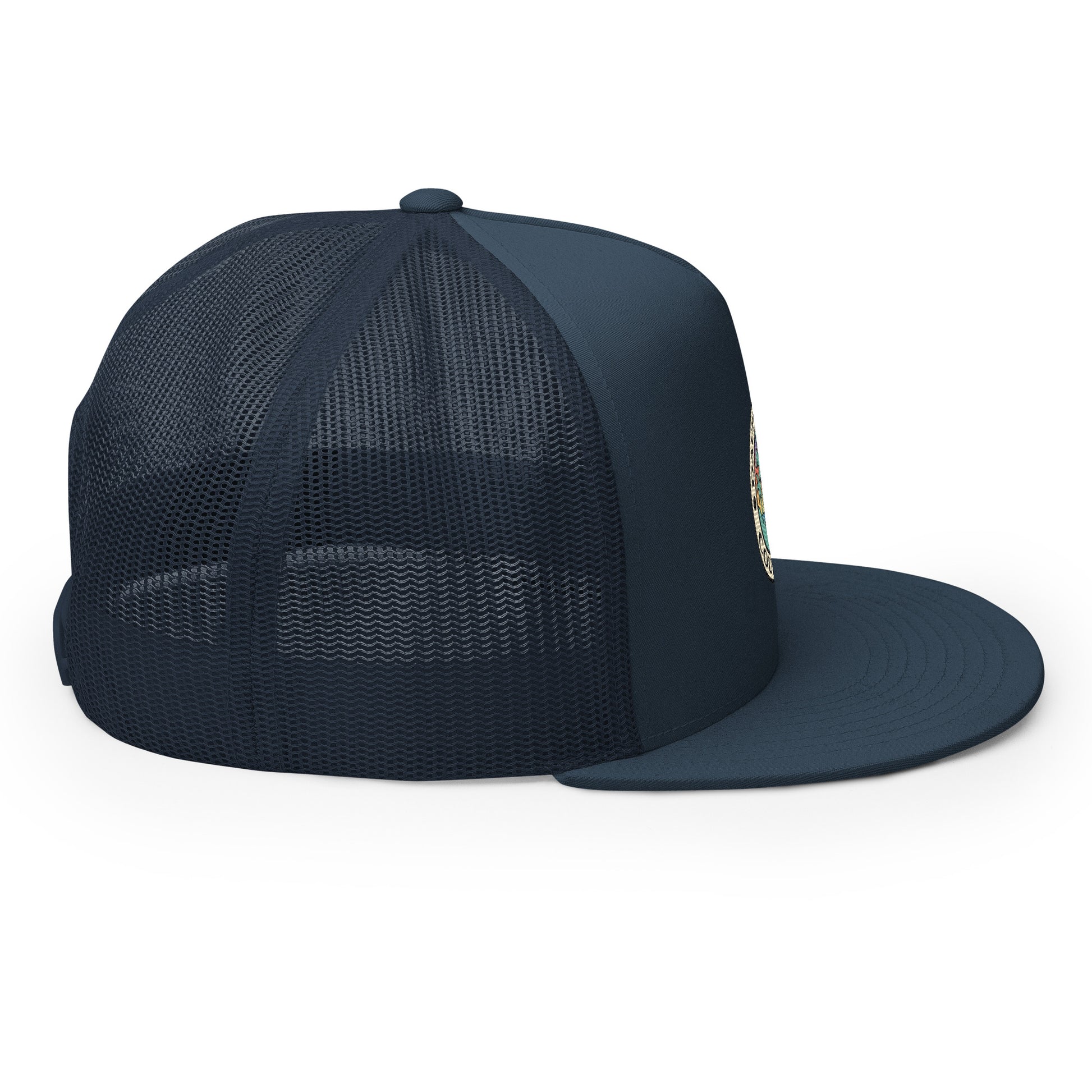 Dauphin_Rose_Couture_5-panel-trucker-cap-navy-right-original