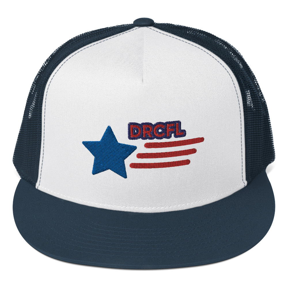 Dauphin_Rose_Couture_5-panel-trucker-cap-navy-white-navy-front-wellness fashion