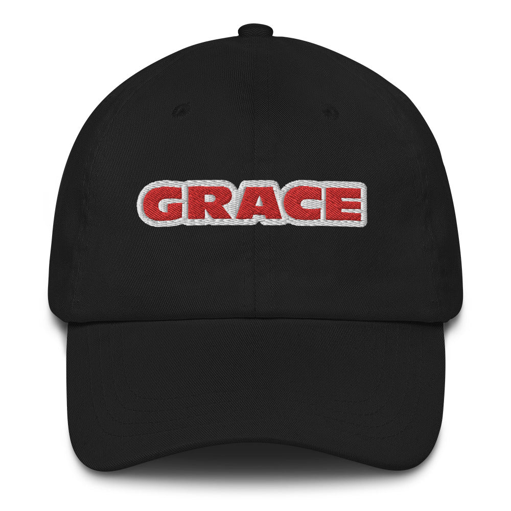 Dauphin_Rose_Couture_classic-dad-hat-black-front-grace