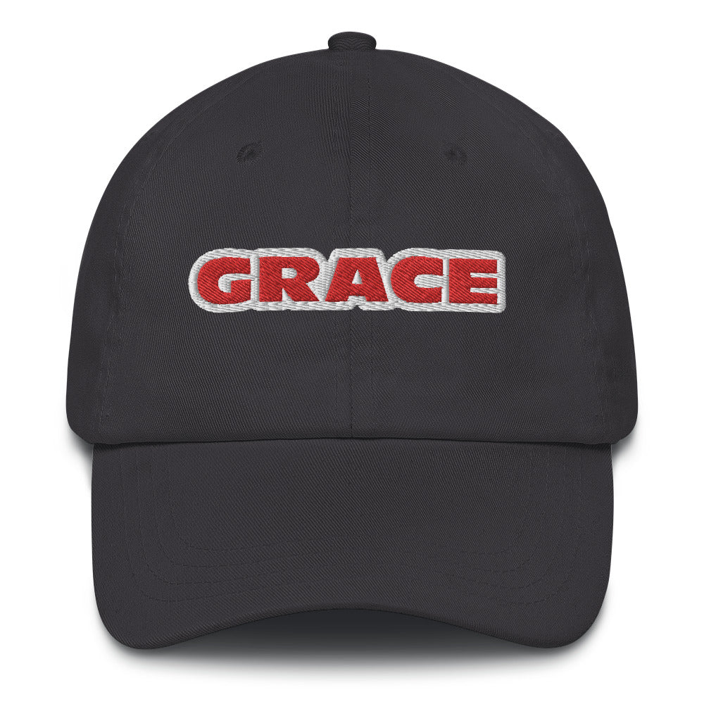 Dauphin_Rose_Couture_classic-dad-hat-dark-grey-front-grace