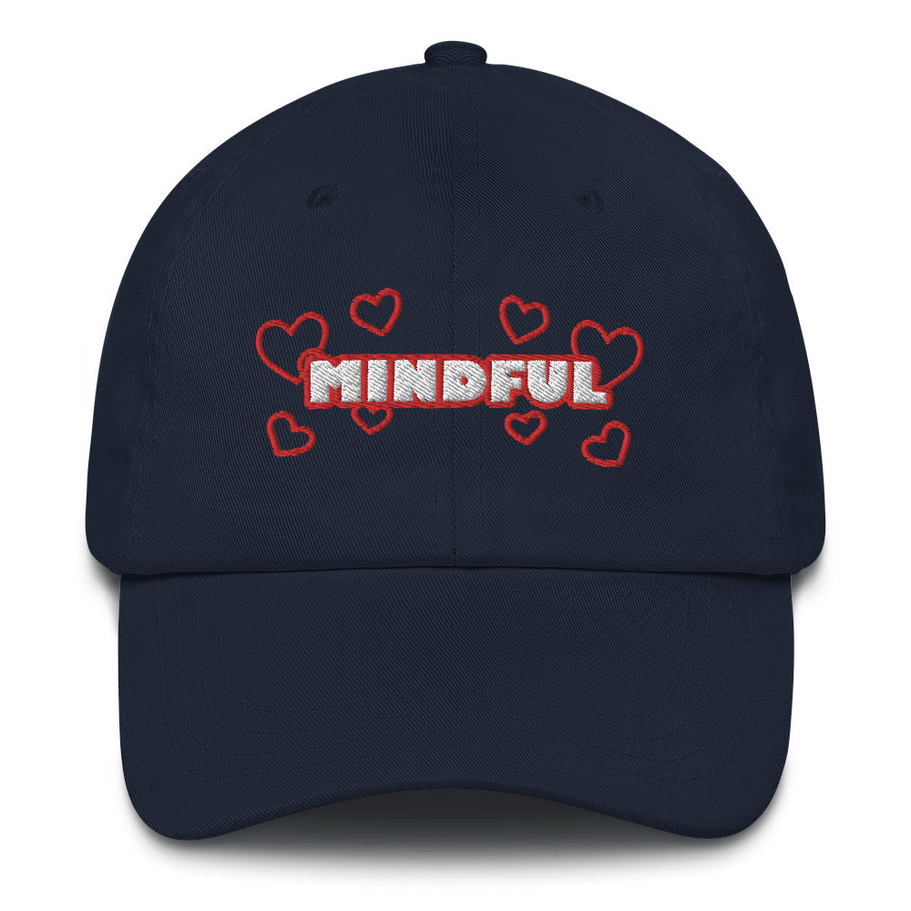 Dauphin_Rose_Couture_classic-dad-hat-navy-front-healthcare professionals mental health