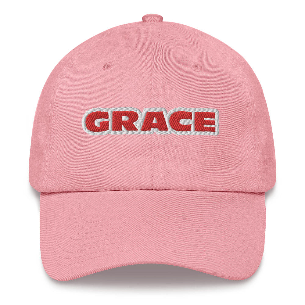 Dauphin_Rose_Couture_classic-dad-hat-pink-front-grace