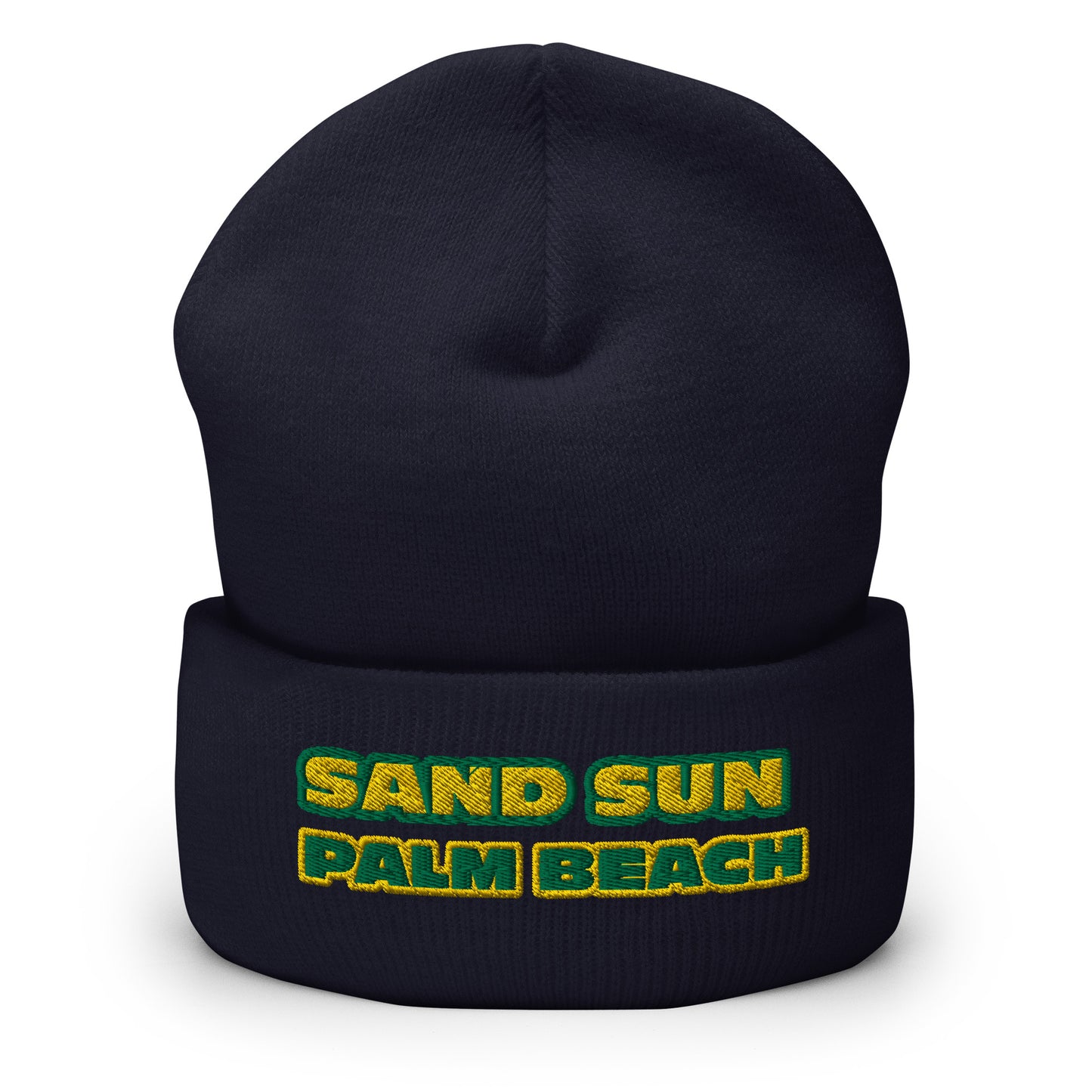 Dauphin_Rose_Couture_cuffed-beanie-navy-front-palm beach souvenir