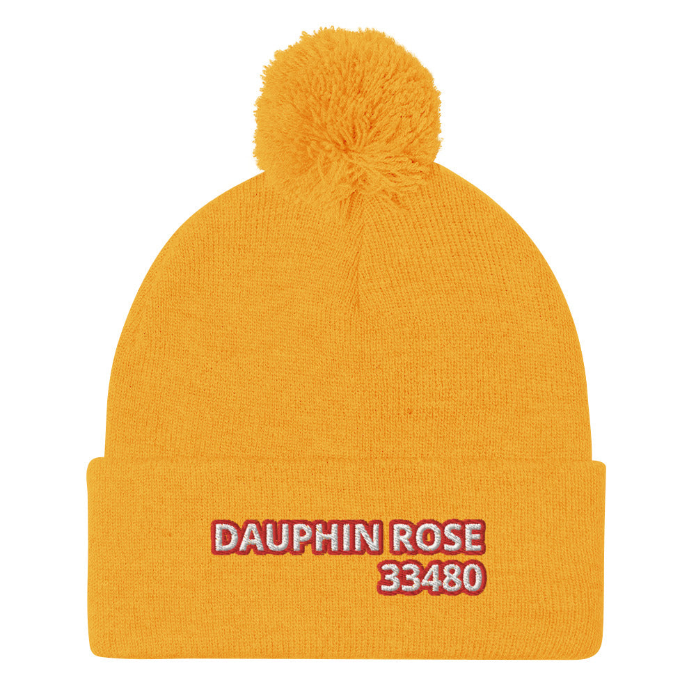 Dauphin_Rose_Couture_pom-pom-knit-cap-gold-front-33480 palm beach