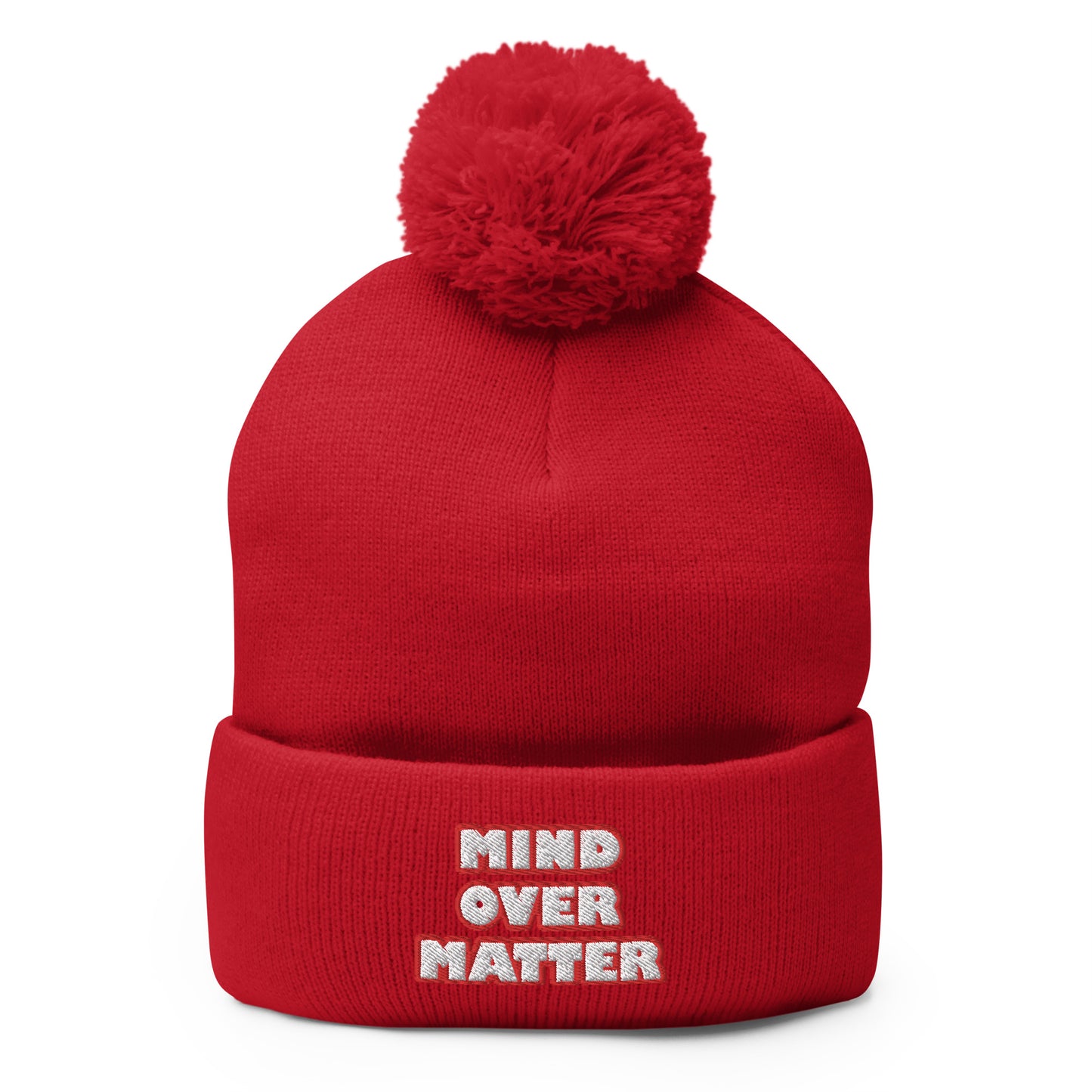 Dauphin_Rose_Couture_pom-pom-knit-cap-red-front-mental wellness matters