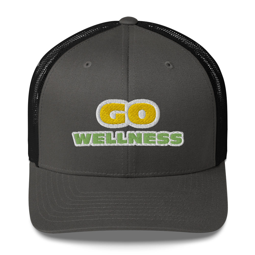 Dauphin_Rose_Couture_retro-trucker-hat-charcoal-black-front-go wellness