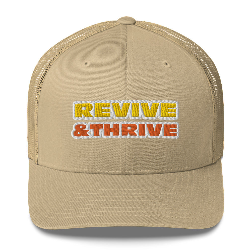 Dauphin_Rose_Couture_retro-trucker-hat-khaki-front-revive and thrive