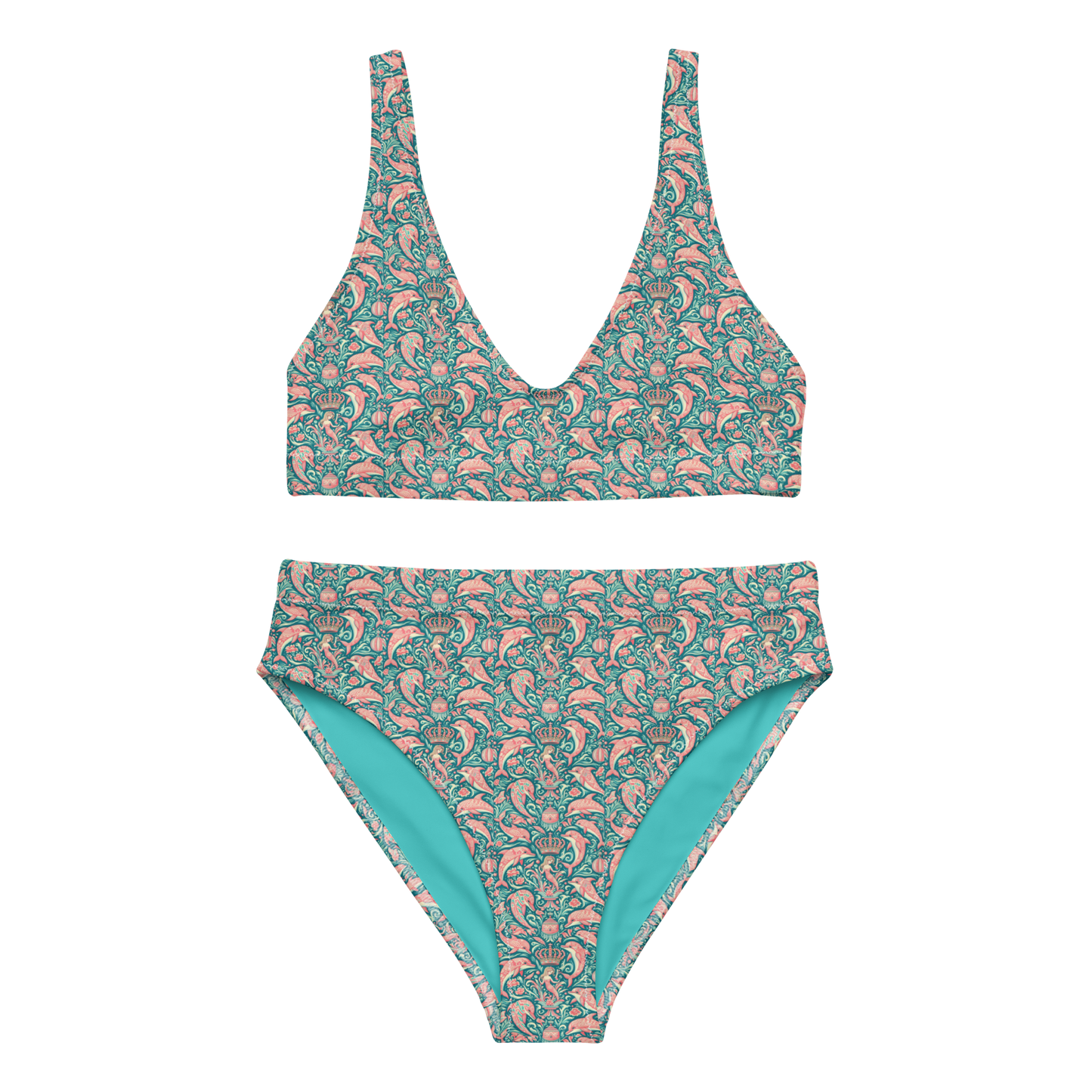 High-Waisted Bikini "MERMAID QUEEN No.1"