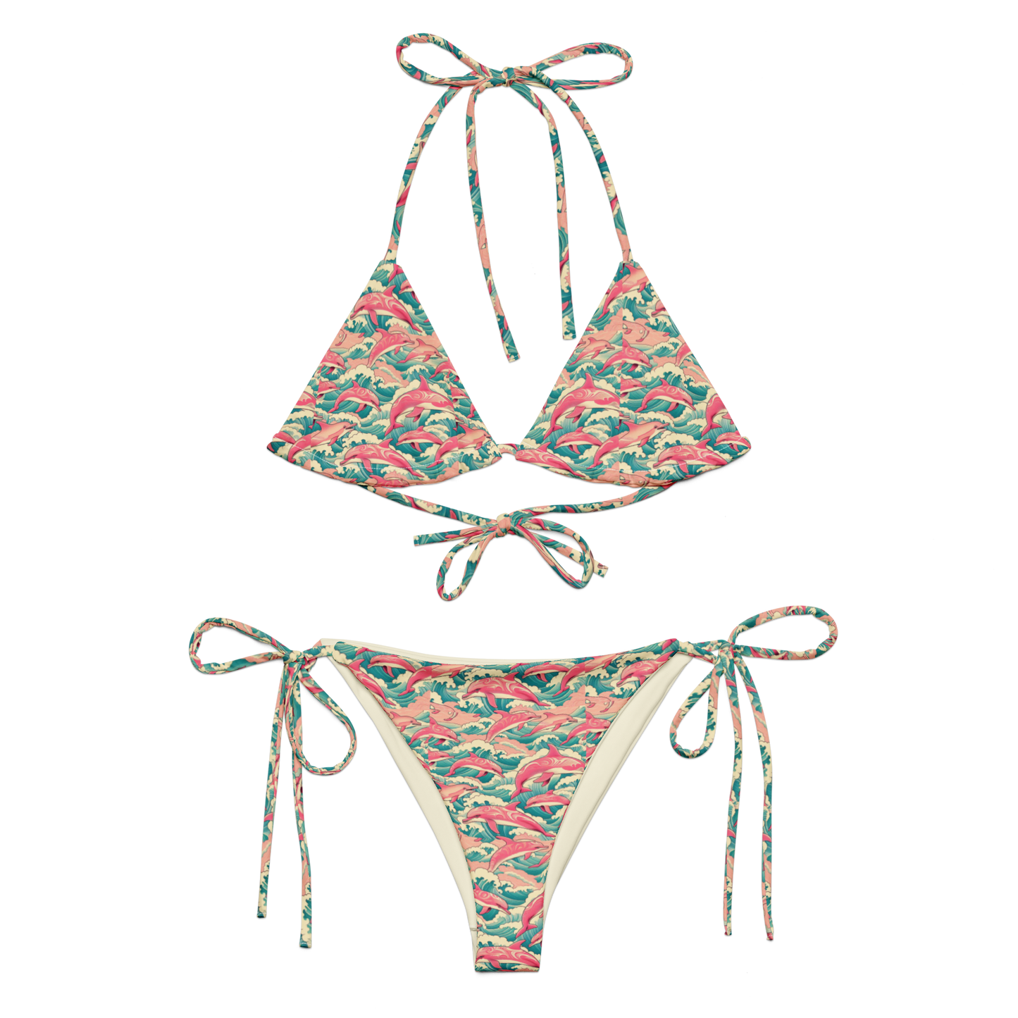 String Bikini "FOAMY WAVES No.1"