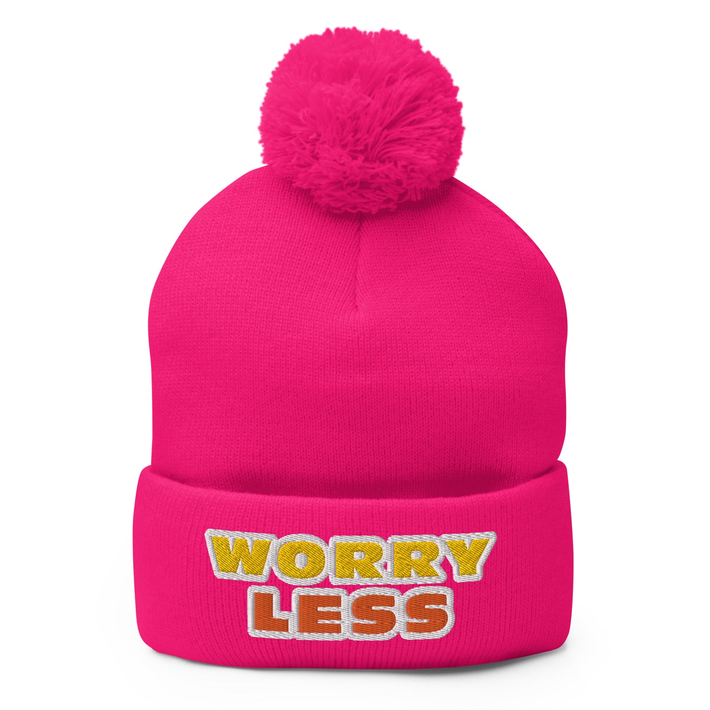 Pom-Pom Beach Beanie "MOM"