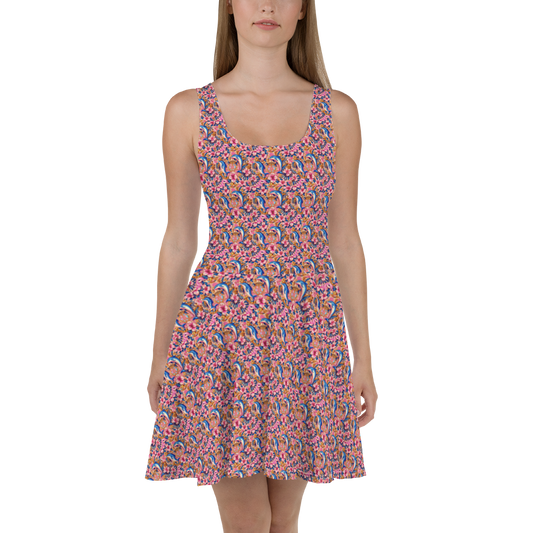 Tank Mini Dress "ROYAL HIBISCUS No.1"